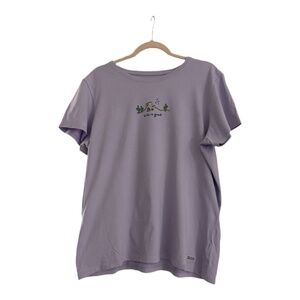 Life is Good Desert Vista Short Sleeve Women's Crew Neck Short Sleeve Purple XL